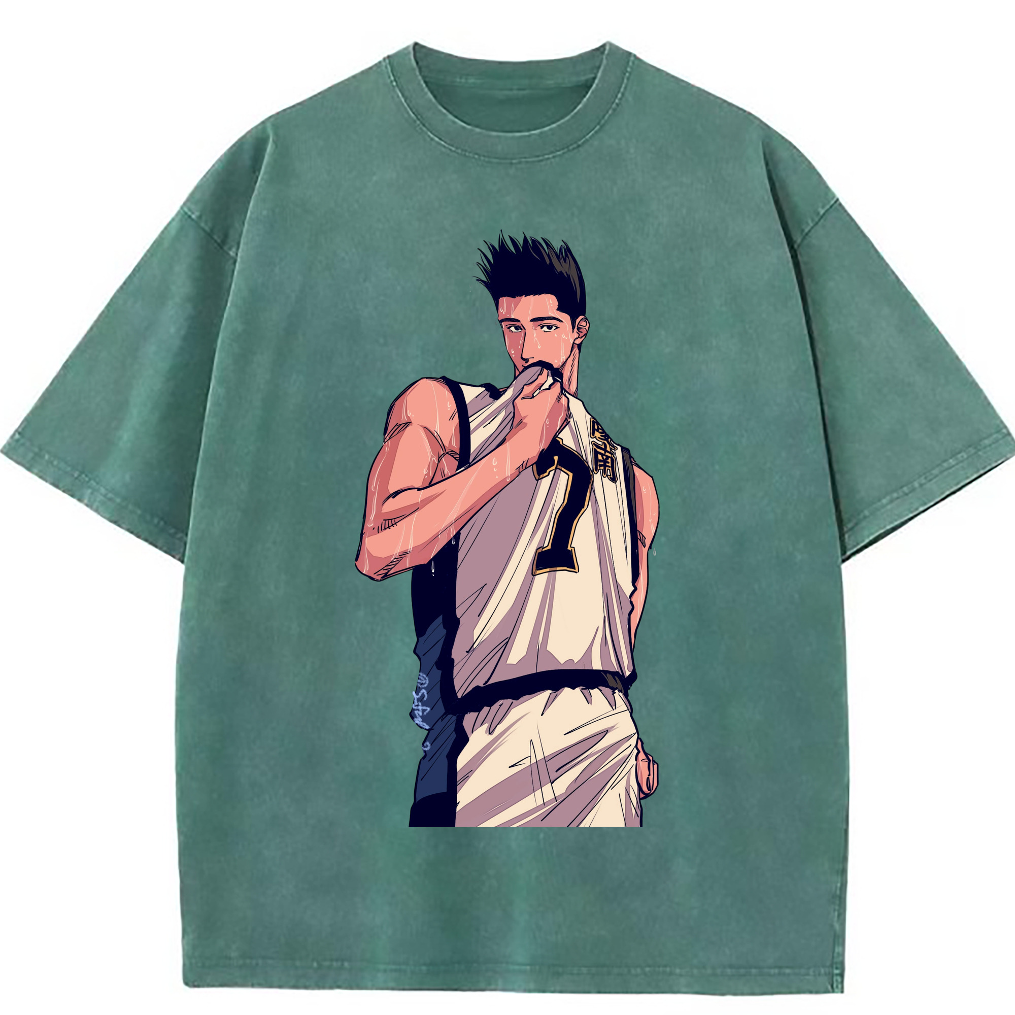 （画像用） SLAM DUNK／スラムダンク 綿100% ヴィンテージ風 半袖Tシャツ（フロントプリント）
